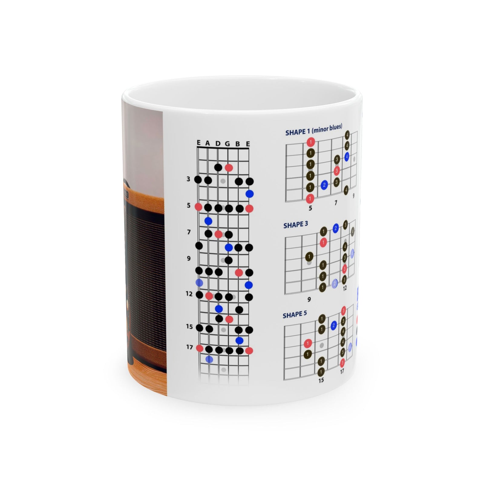 Guitar Mug with Blues Scale