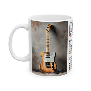 Guitar Mug with Mode Scales