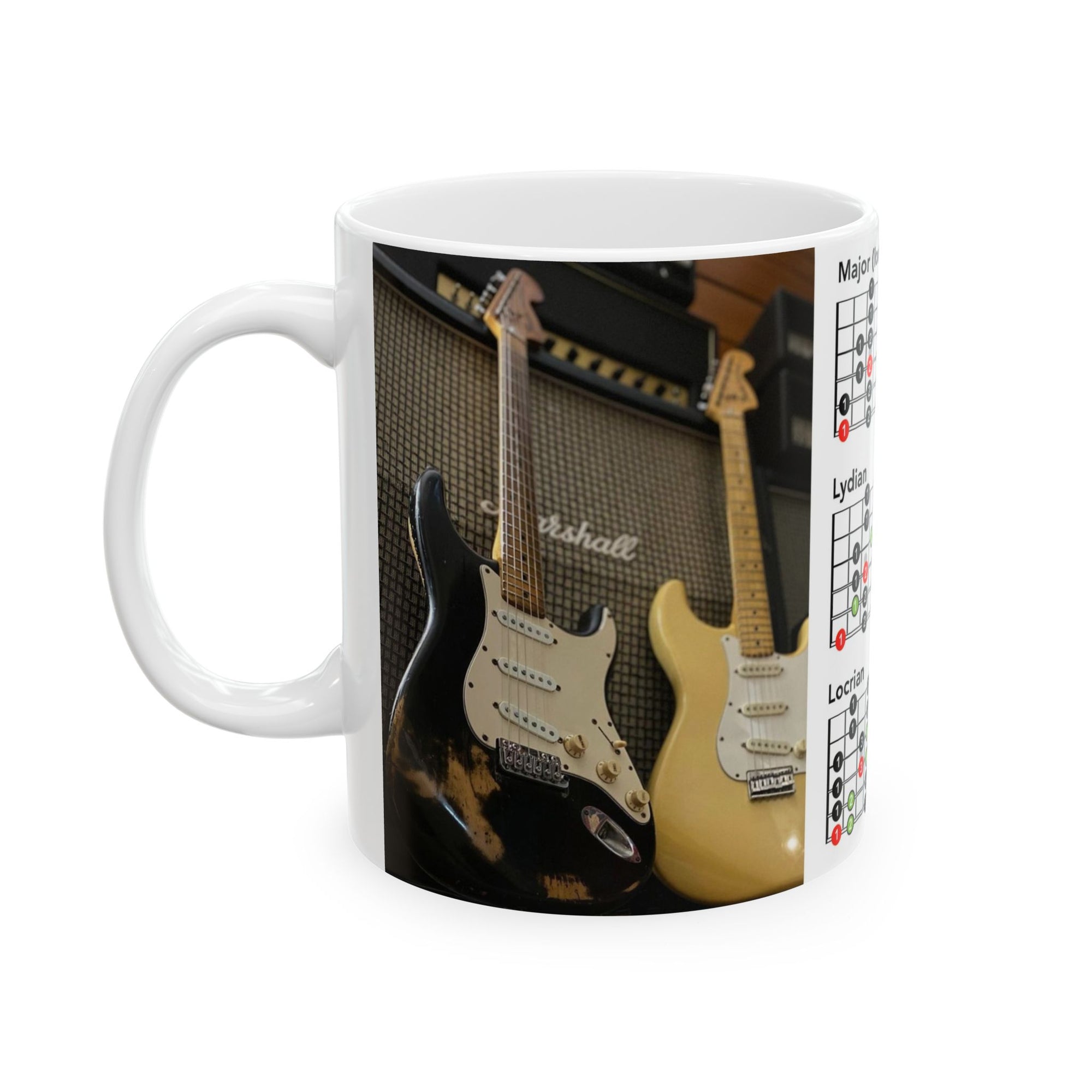 Guitar Mug with Mode Scales
