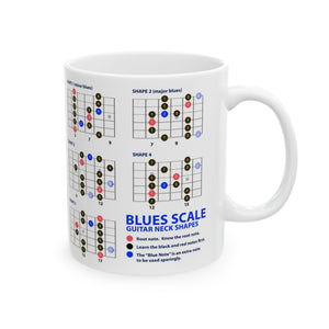 Guitar Mug with Blues Scale