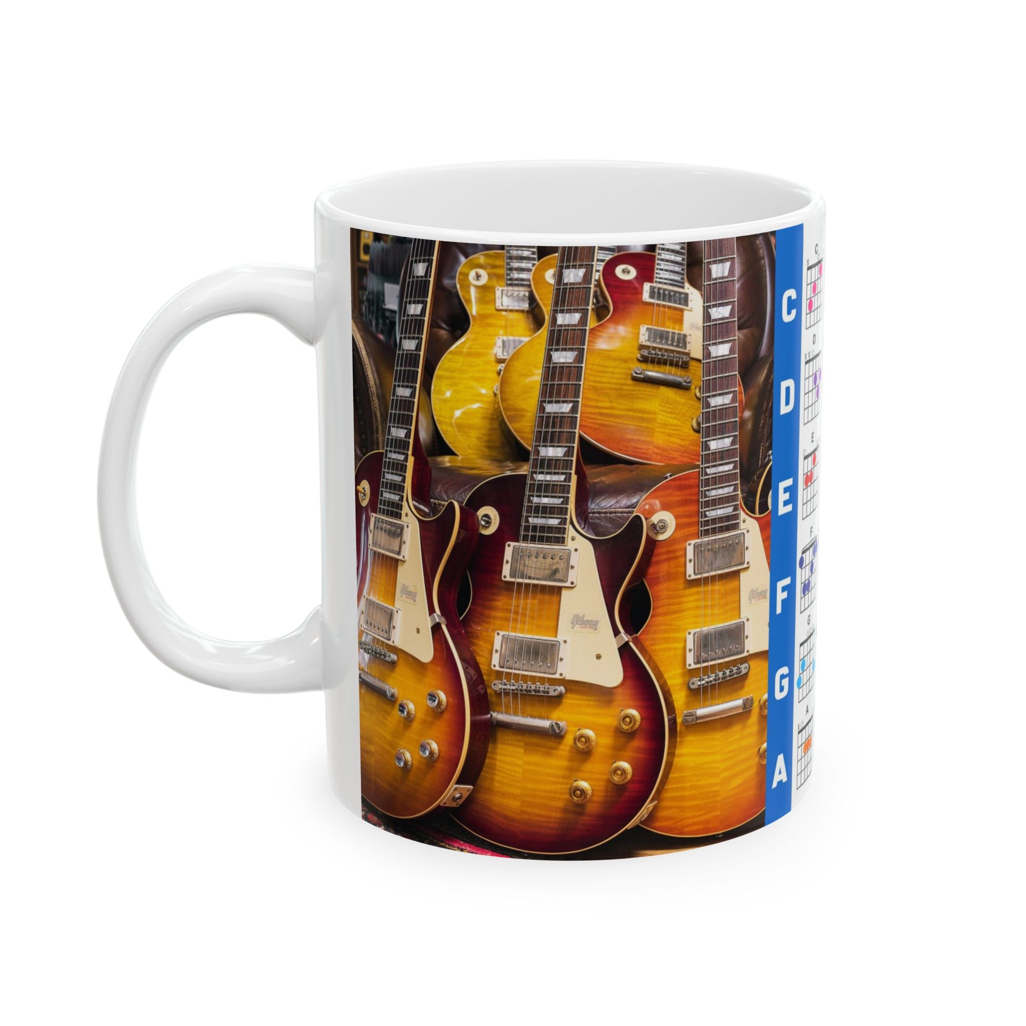 Guitar Mug with Chords