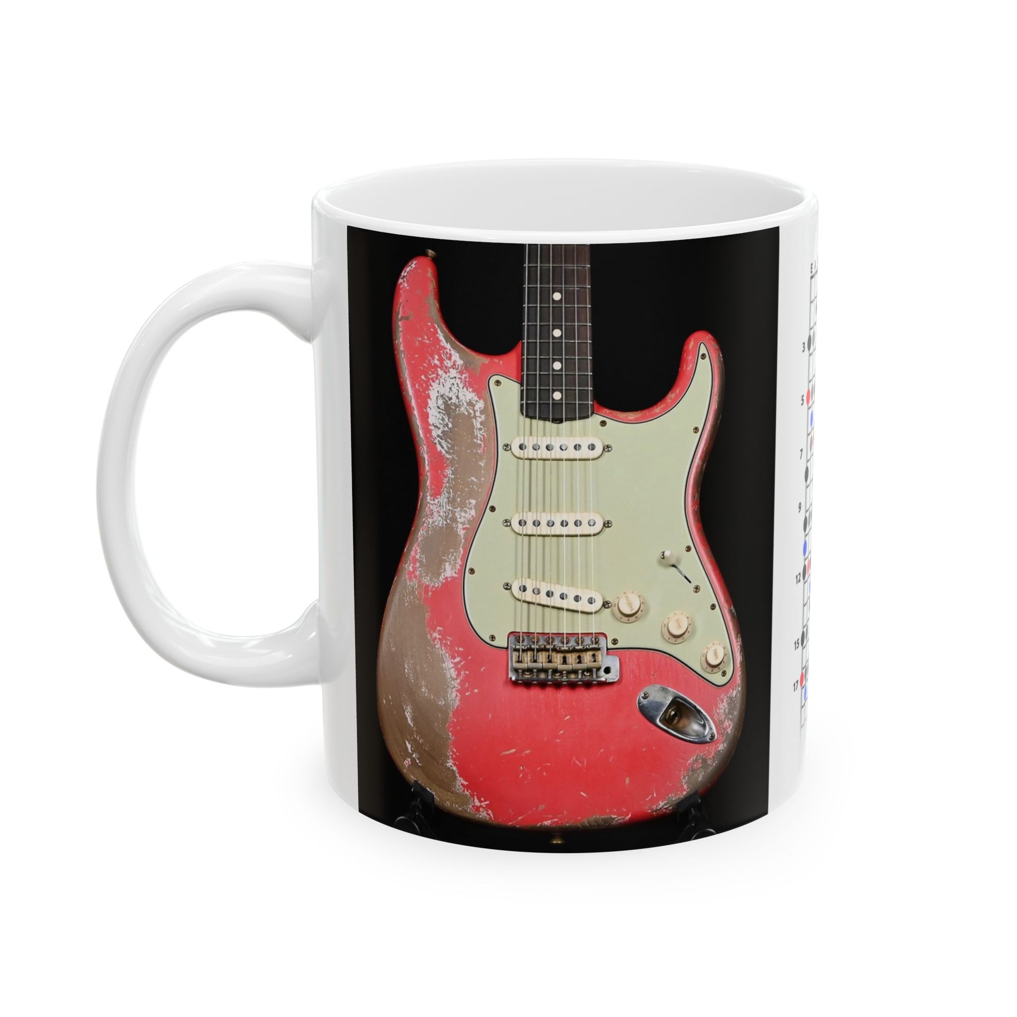 Guitar Mug with Blues Scale