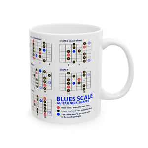Guitar Mug with Blues Scale