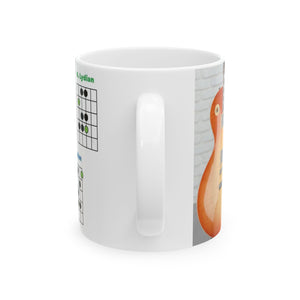 Guitar with Modes Ceramic Mug 11oz