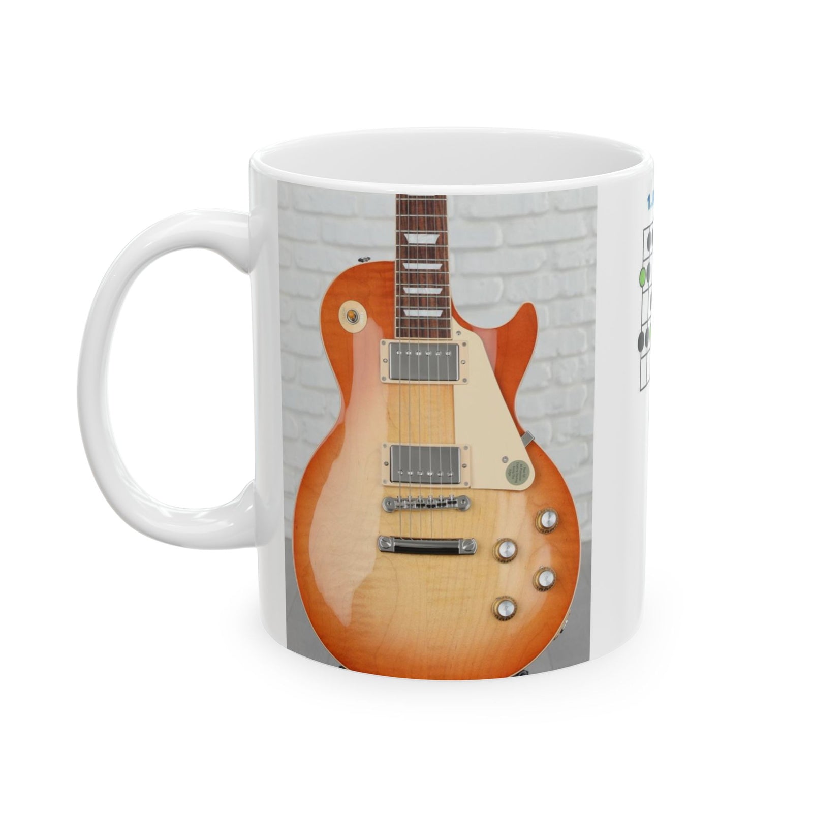 Guitar with Modes Ceramic Mug 11oz
