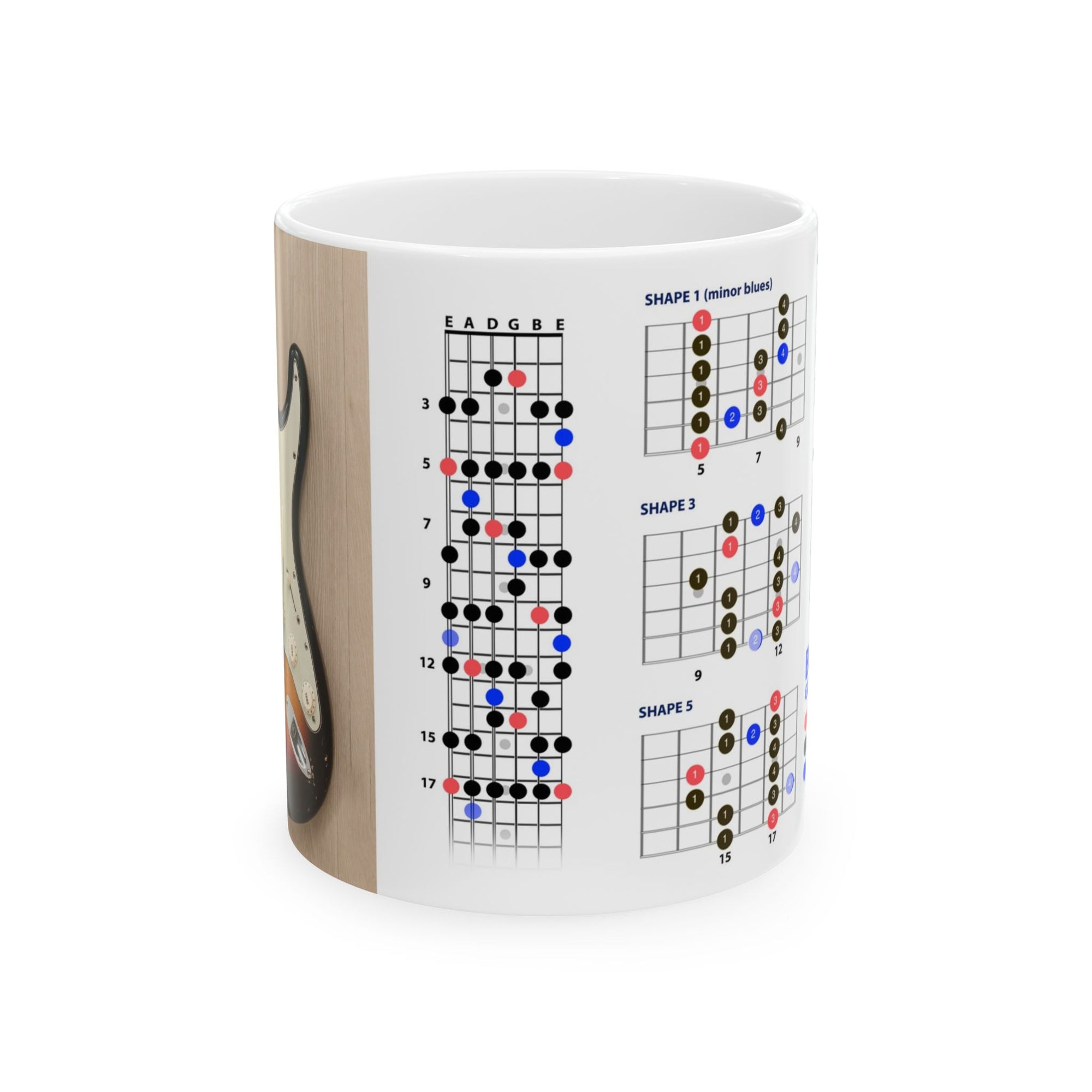Guitar Mug with Blues Scale
