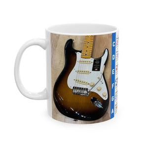 Guitar Mug with Chords