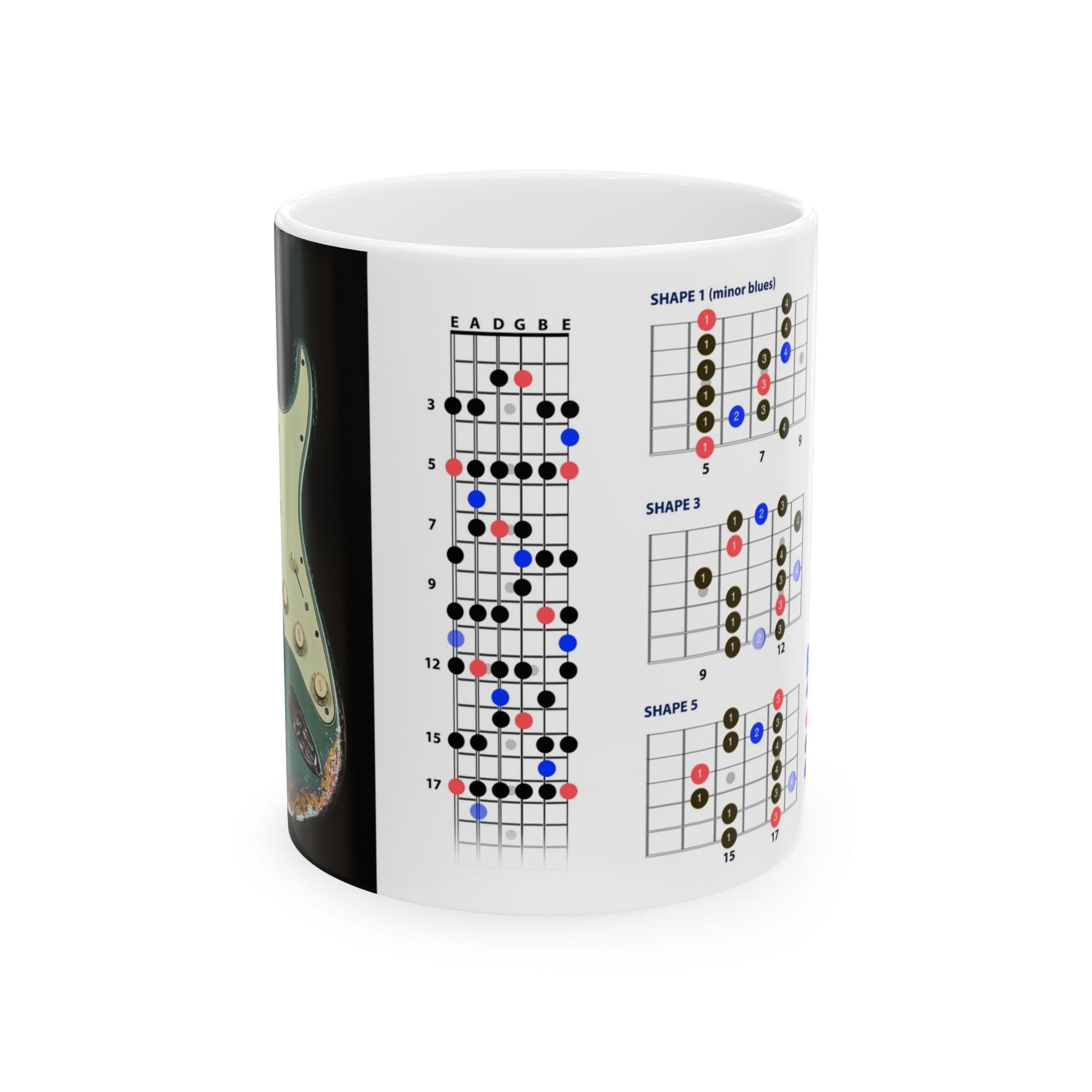 Guitar Mug with Blues Scale