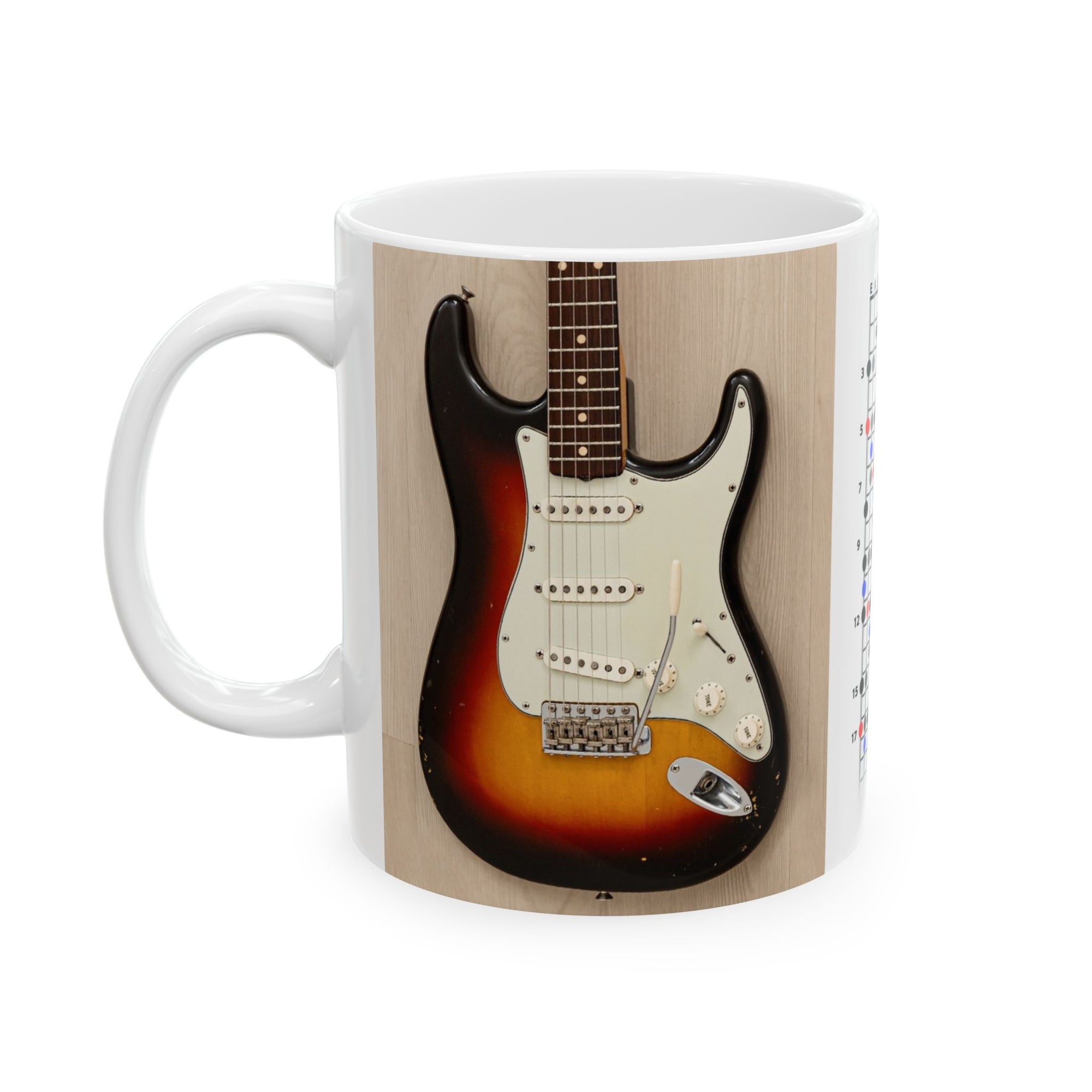 Guitar Mug with Blues Scale