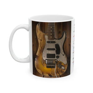 Guitar Mug with Blues Scale