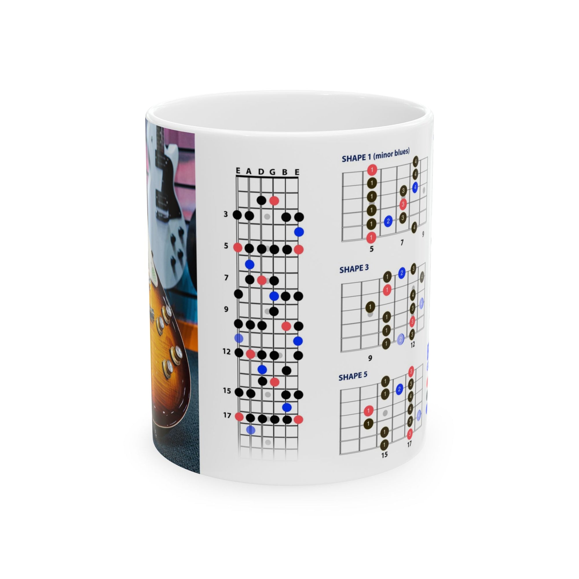Guitar Mug with Blues Scale