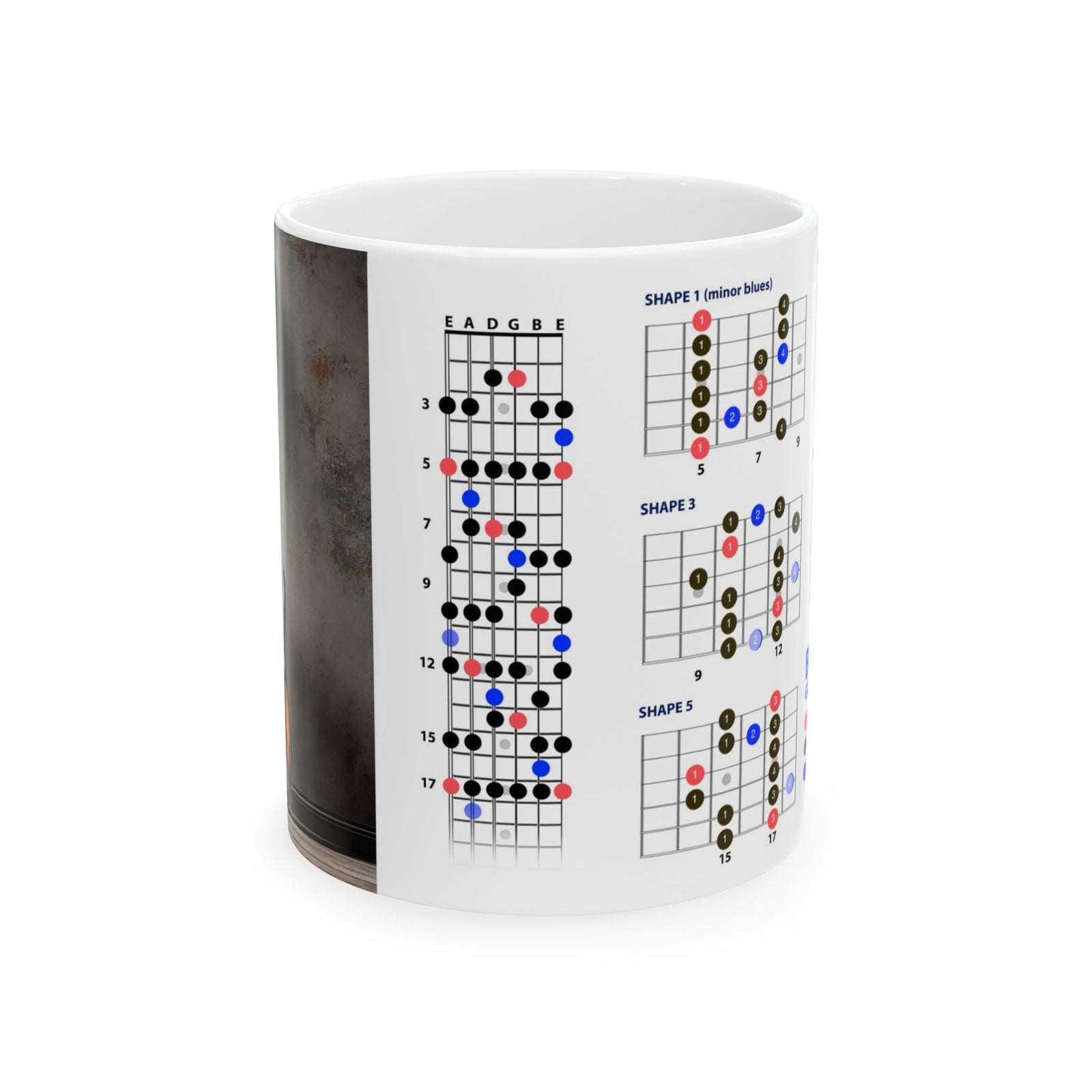Guitar Mug with Blues Scale