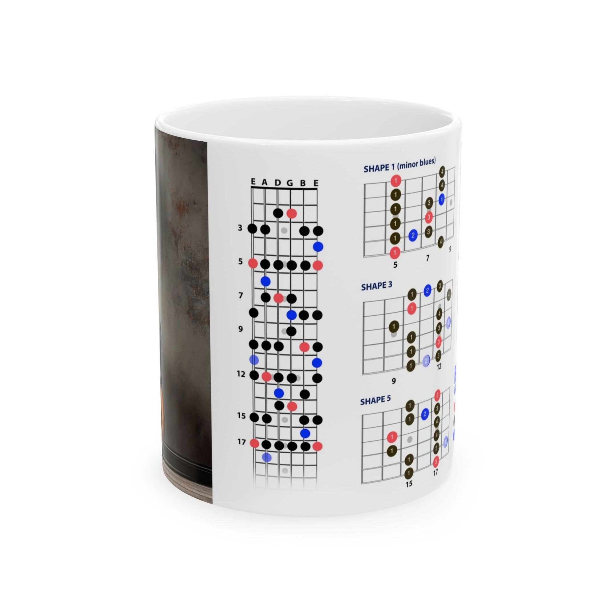 Guitar Mug with Blues Scale