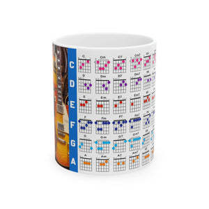 Guitar Mug with Chords