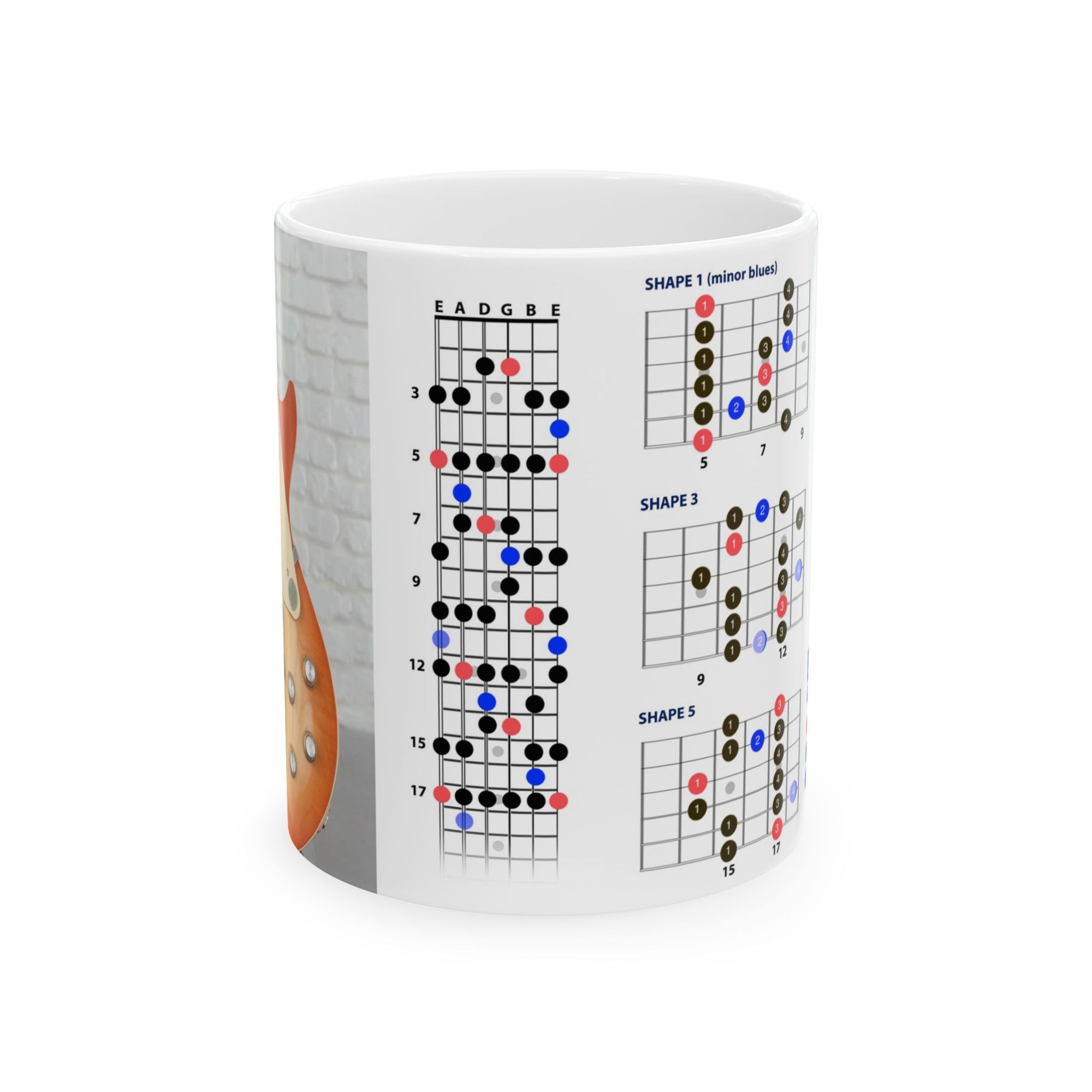 Copy of Guitar Mug with Blues Scale