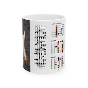 Guitar Mug with Blues Scale