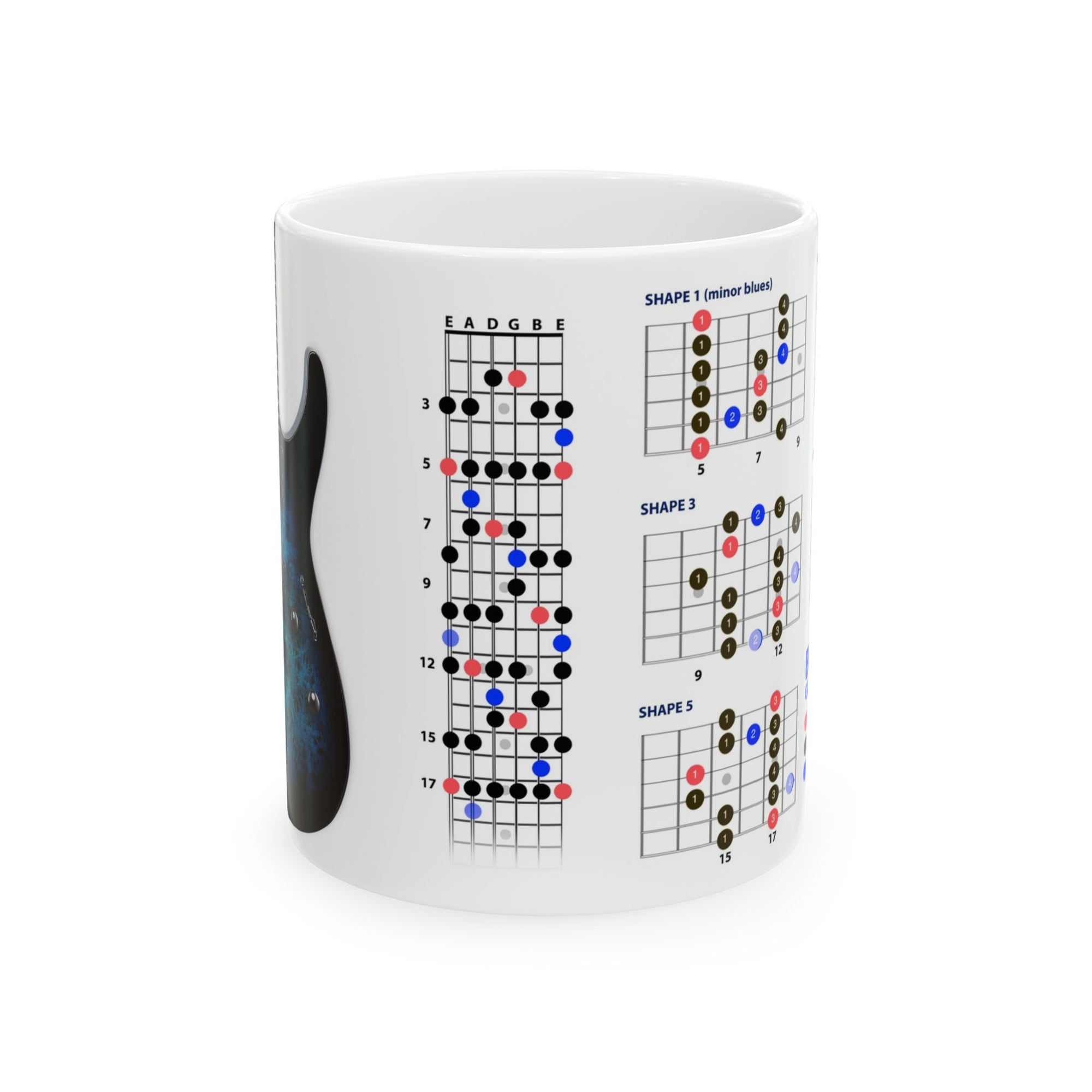 Guitar Mug with Blues Scale
