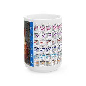 Guitar Mug with Chords