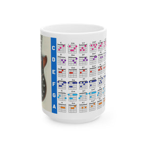 Guitar Mug with Chords