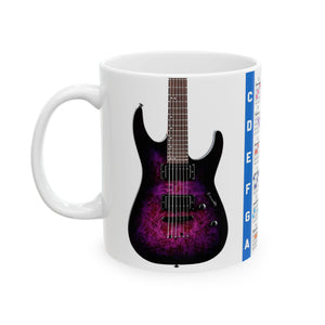 Guitar Mug with Chords