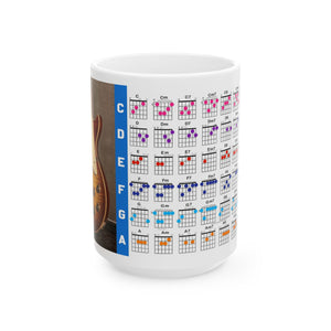 Guitar Mug with Chords