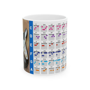 Guitar Mug with Chords