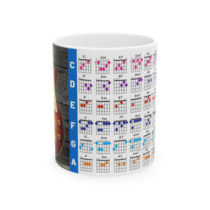 Guitar Mug with Chords
