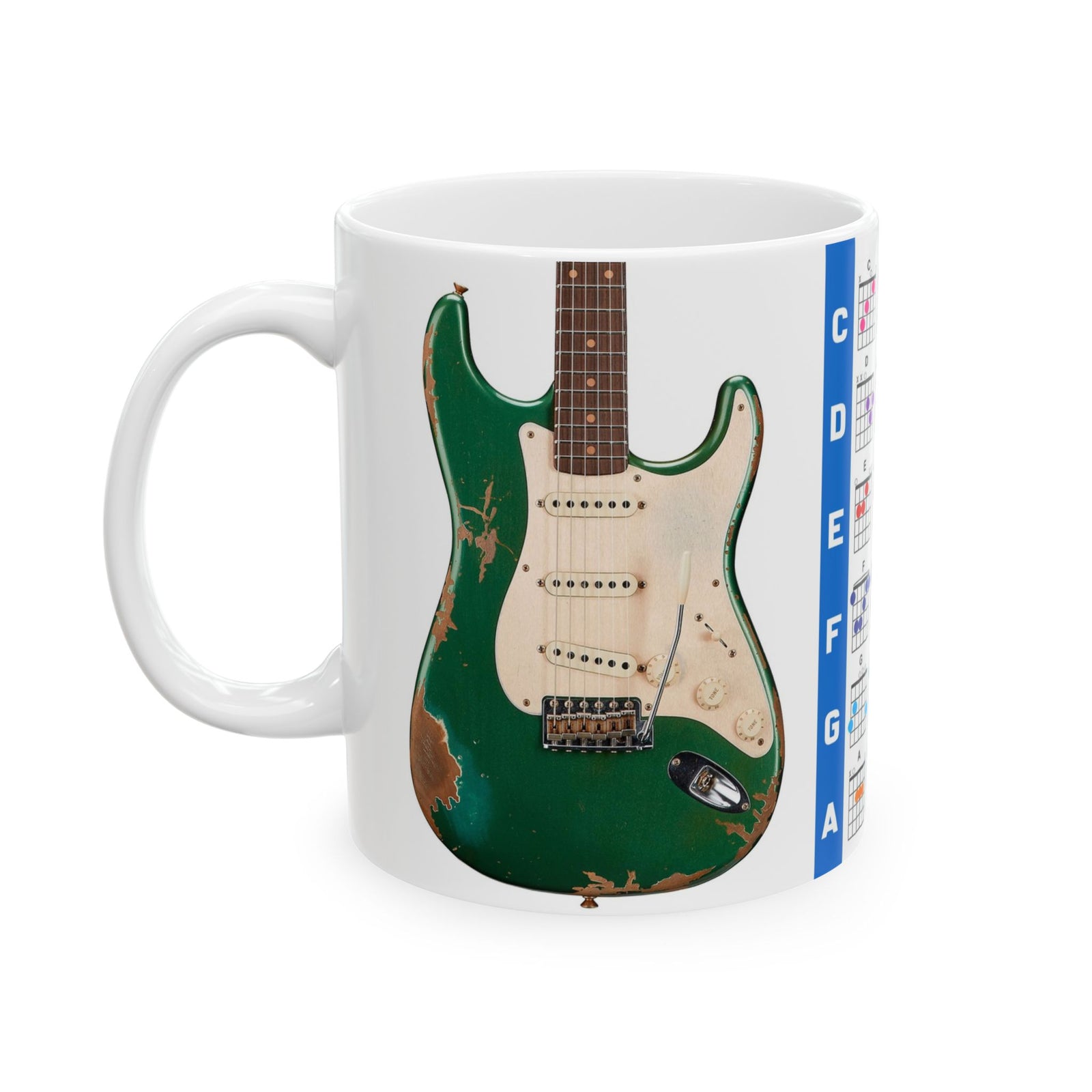Guitar Mug with Chords