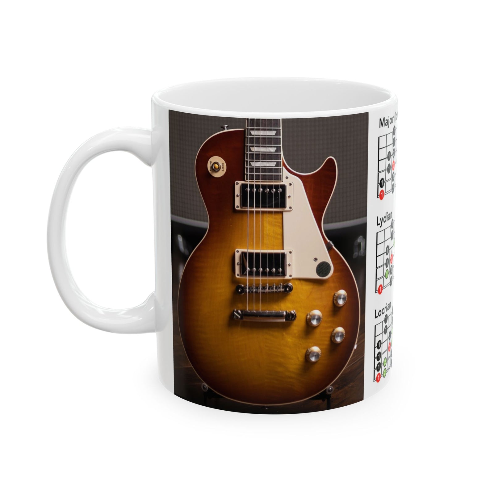 Guitar Mug with Mode Scales