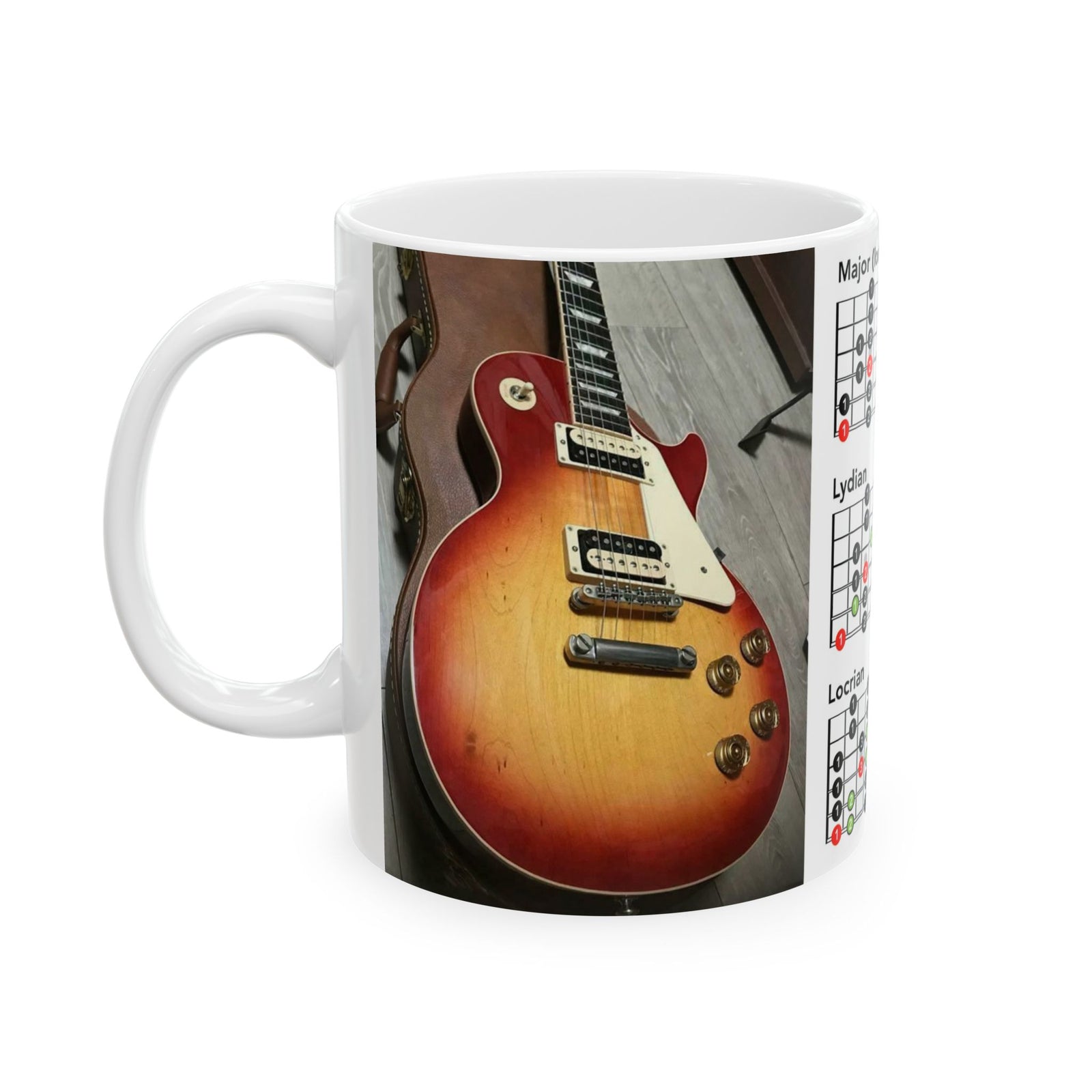Guitar Mug with Mode Scales