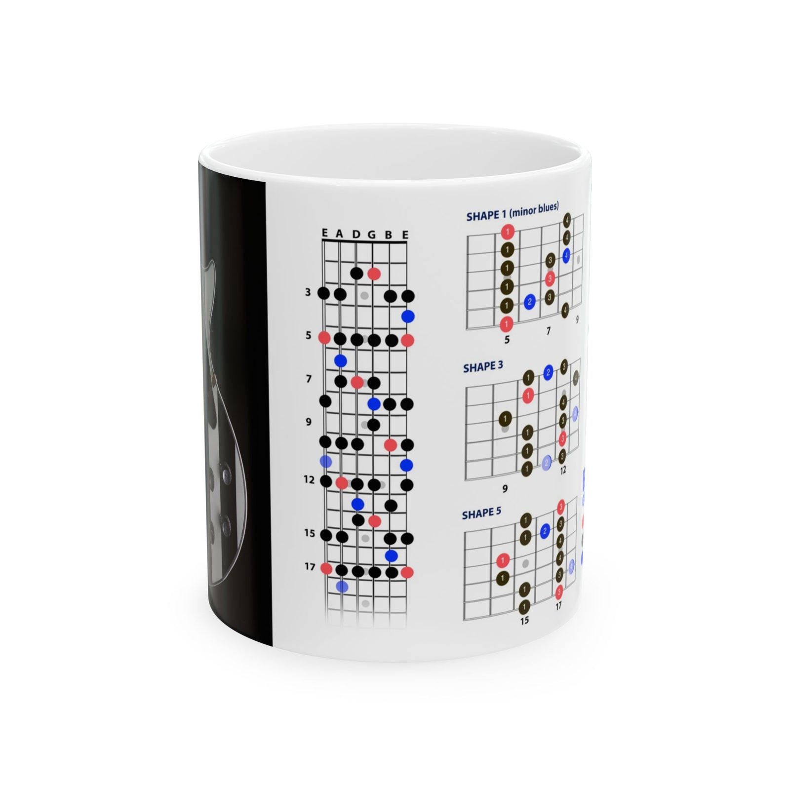 Guitar Mug with Blues Scale