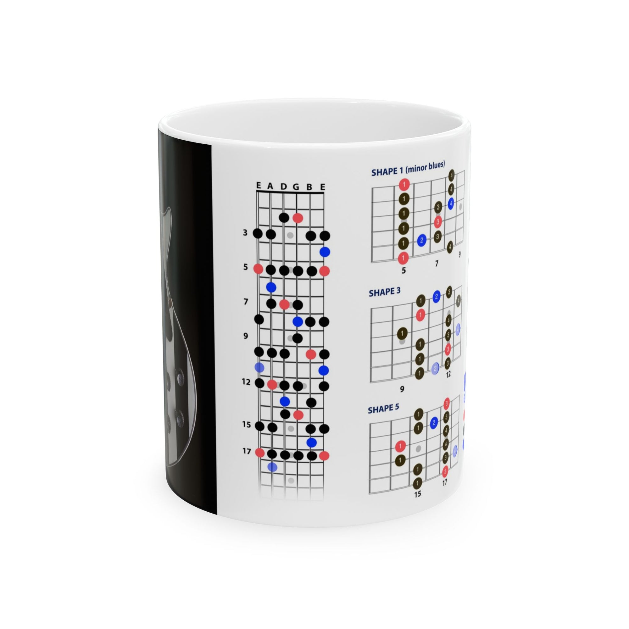 Guitar Mug with Blues Scale