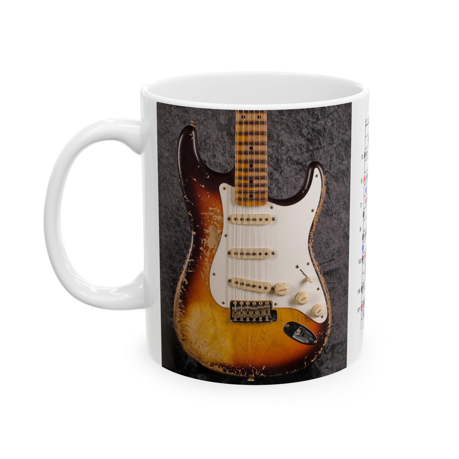 Guitar Mug with Blues Scale