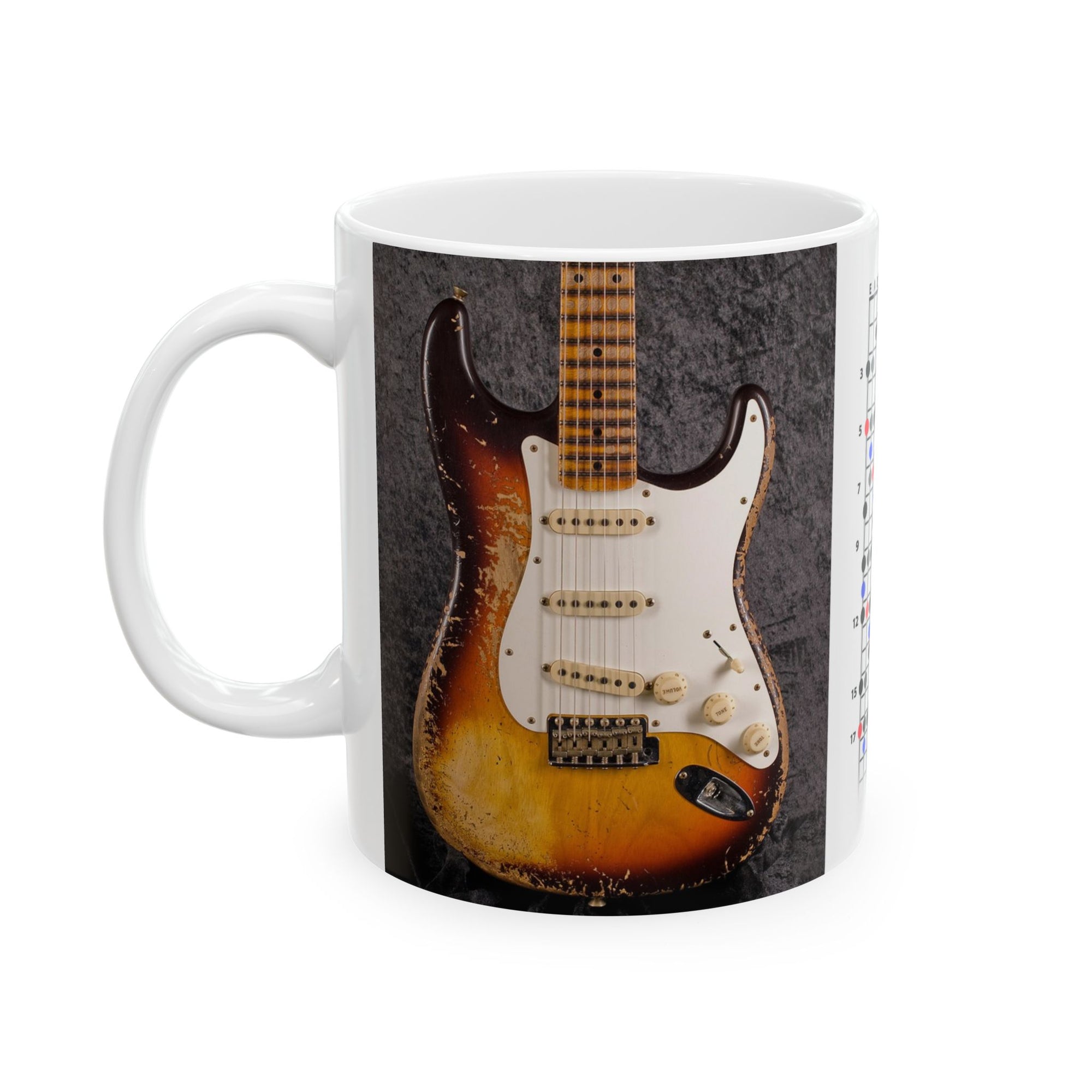 Guitar Mug with Blues Scale