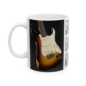 Guitar Mug with Mode Scales