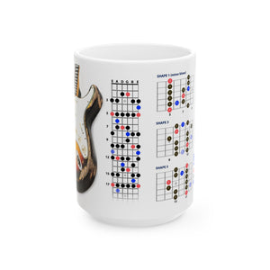 Guitar Mug with Blues Scale