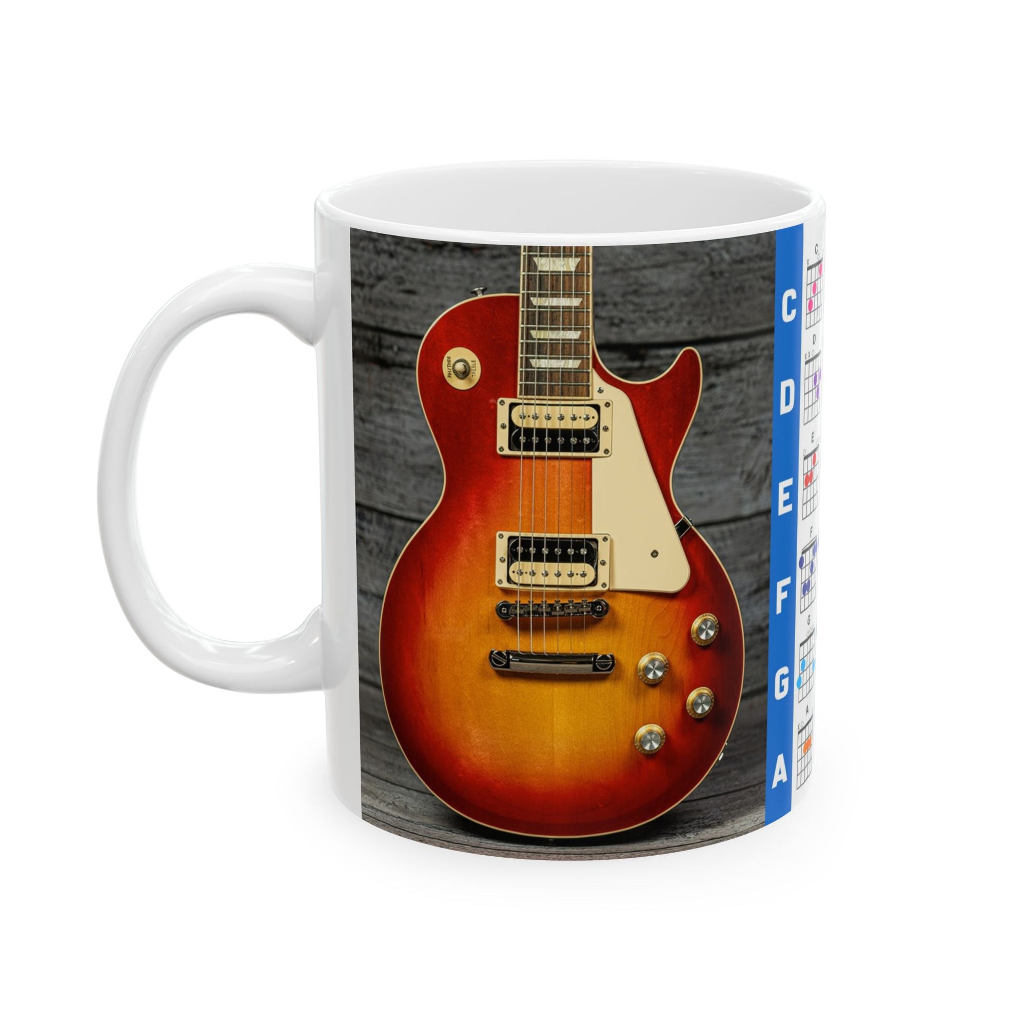 Guitar Mug with Chords