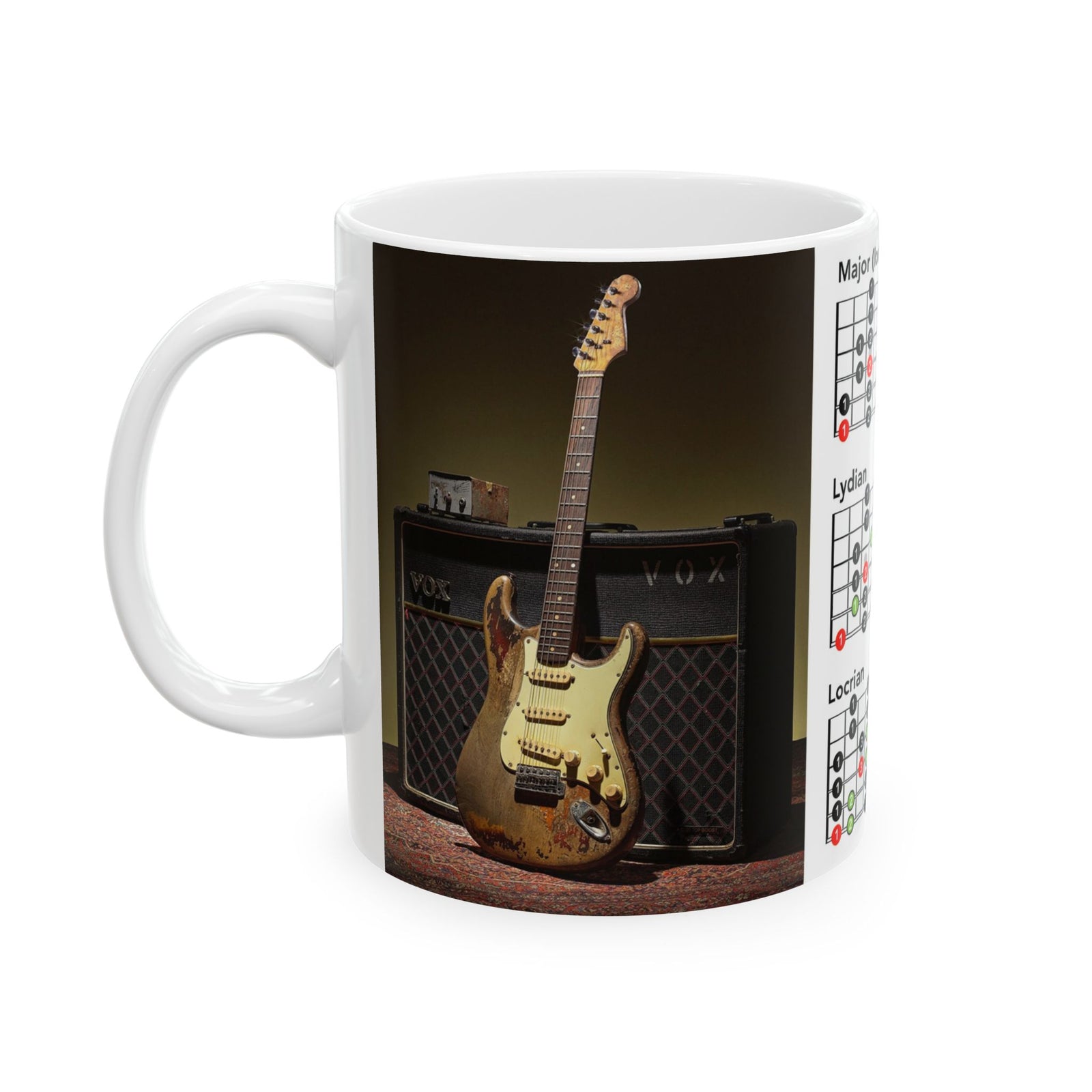 Guitar Mug with Mode Scales