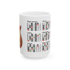 Musical Chord Ceramic Mug - Perfect for Guitar Lovers, 11oz & 15oz