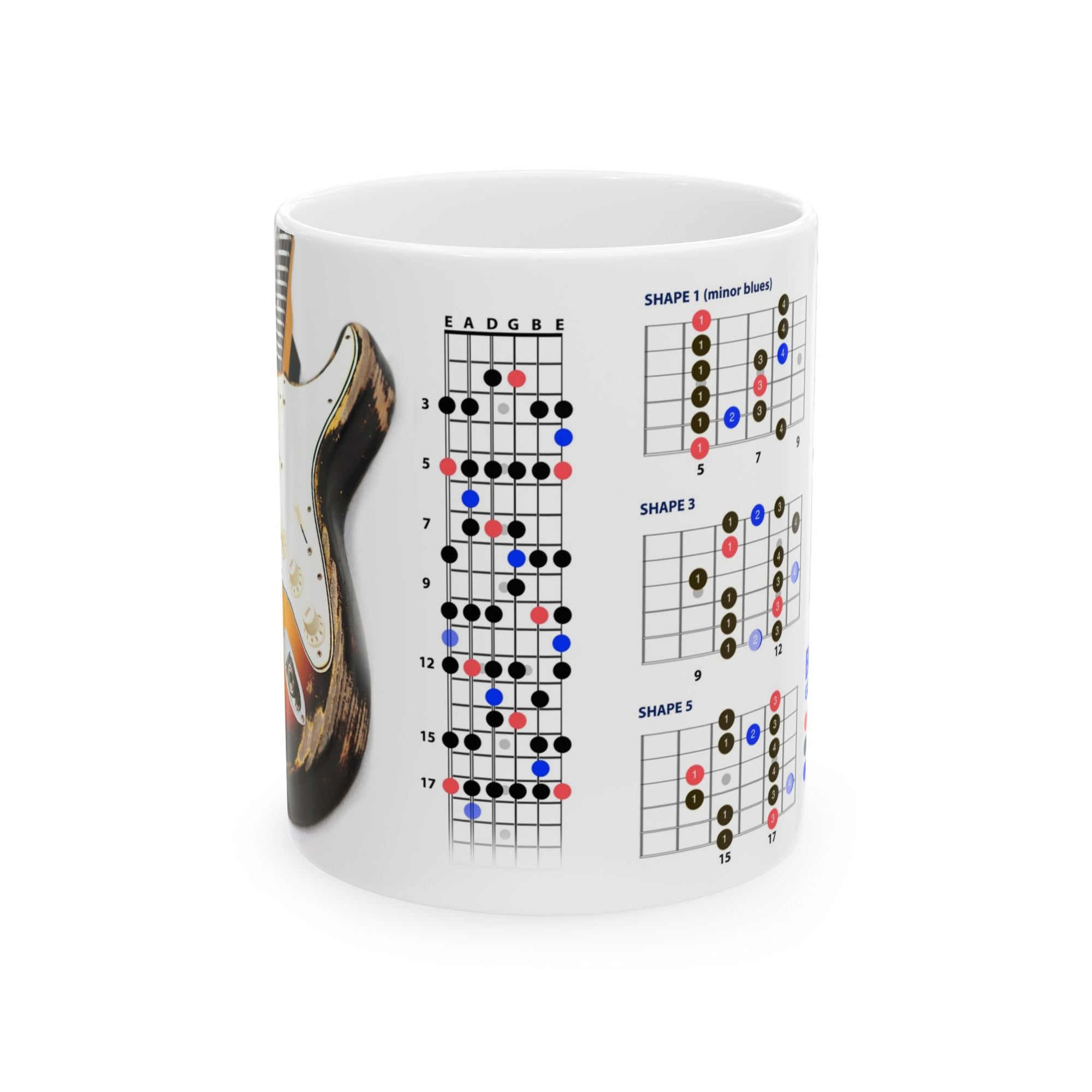 Guitar Mug with Blues Scale