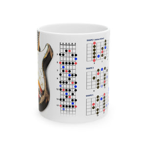 Guitar Mug with Blues Scale
