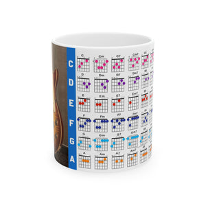 Guitar Mug with Chords