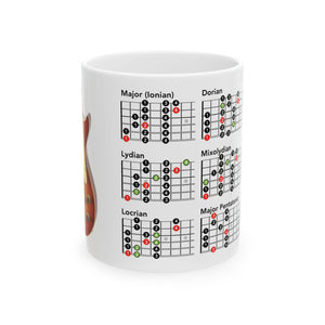 Musical Chord Ceramic Mug - Perfect for Guitar Lovers, 11oz & 15oz