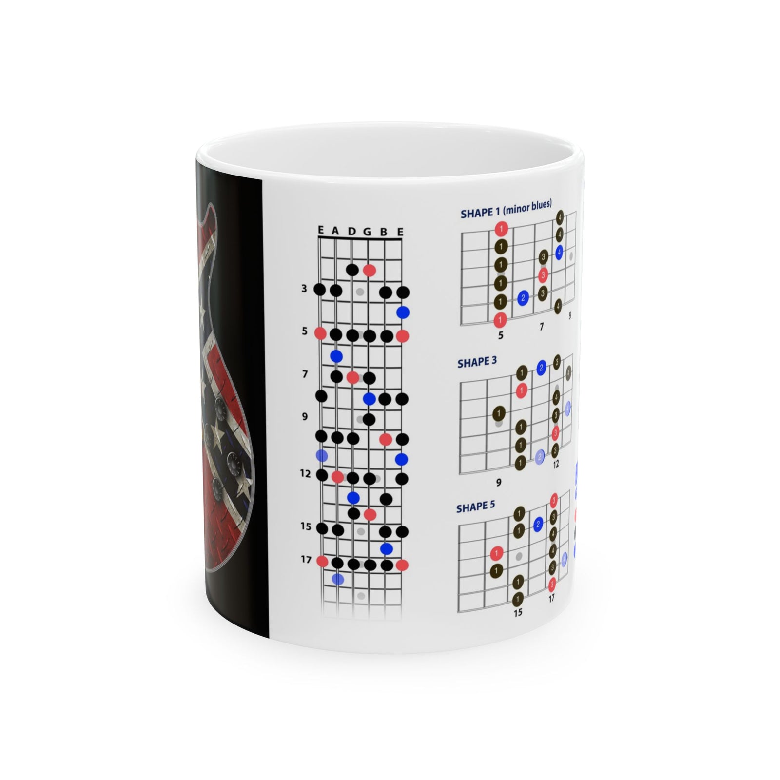 Guitar Mug with Blues Scale