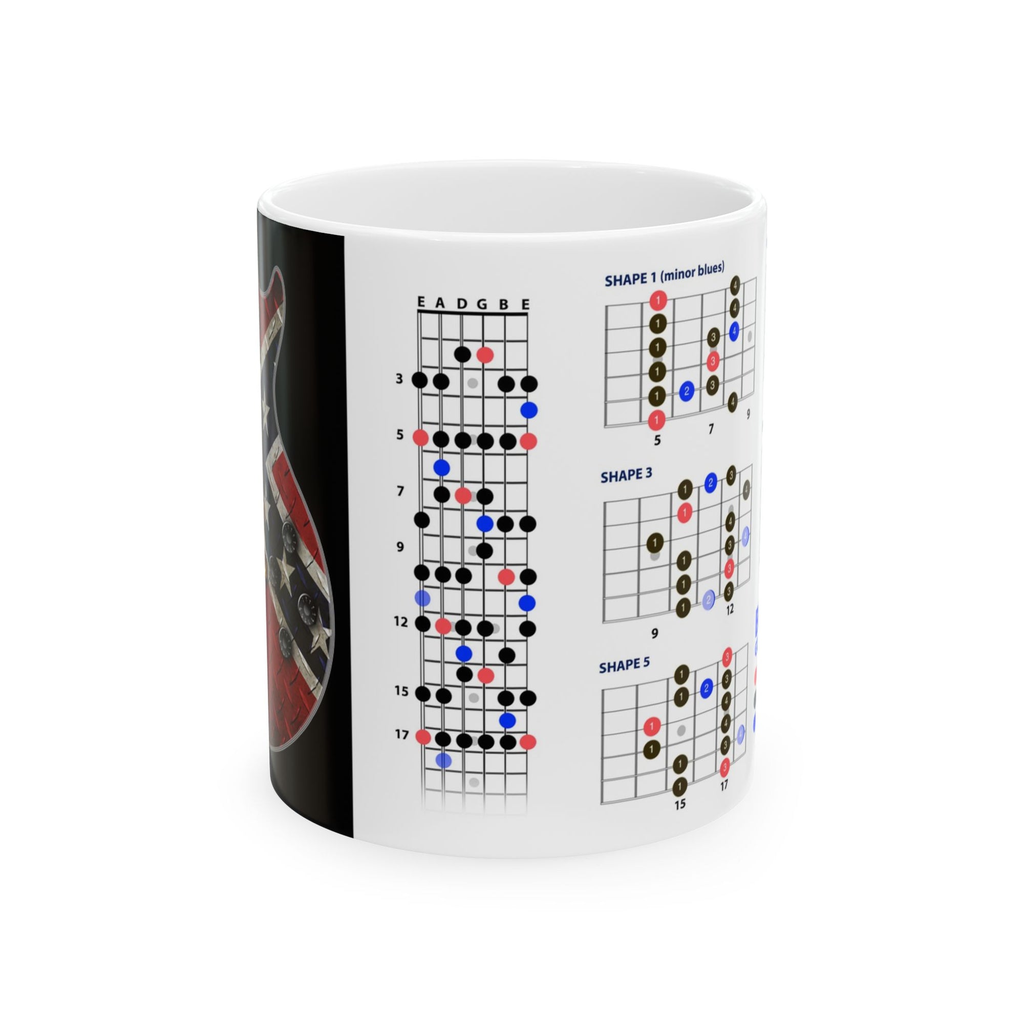 Guitar Mug with Blues Scale