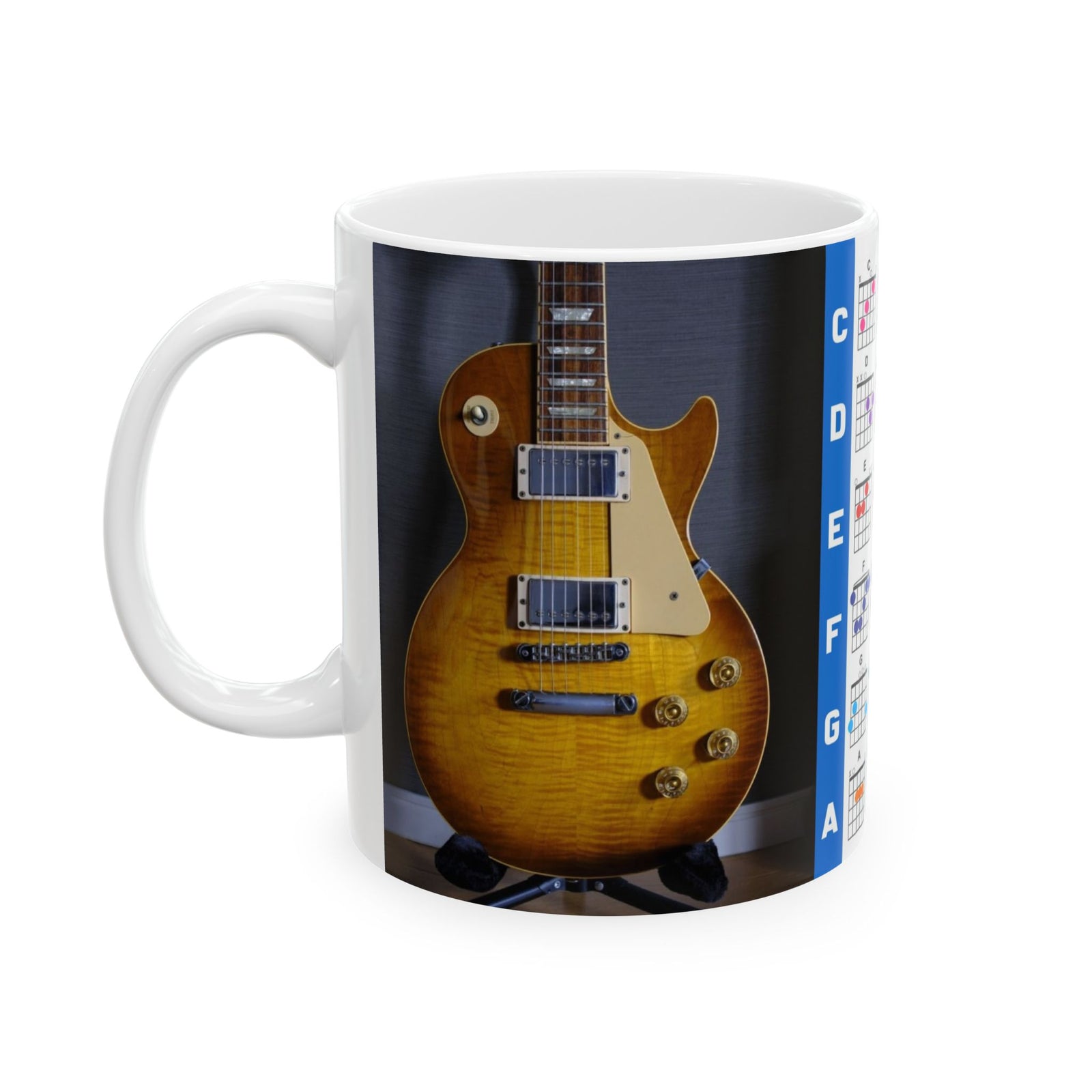 Guitar Mug with Chords