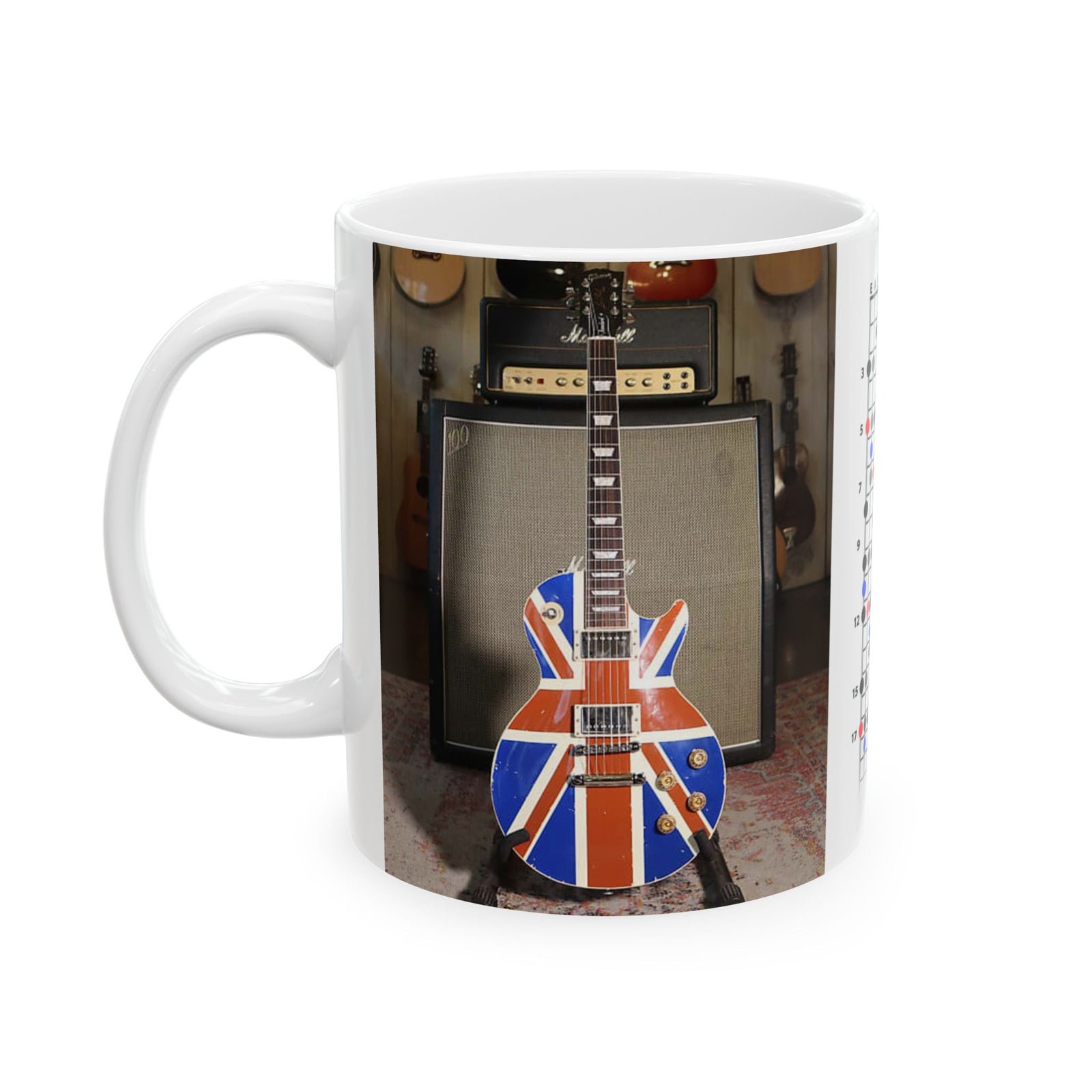 Guitar Mug with Blues Scale