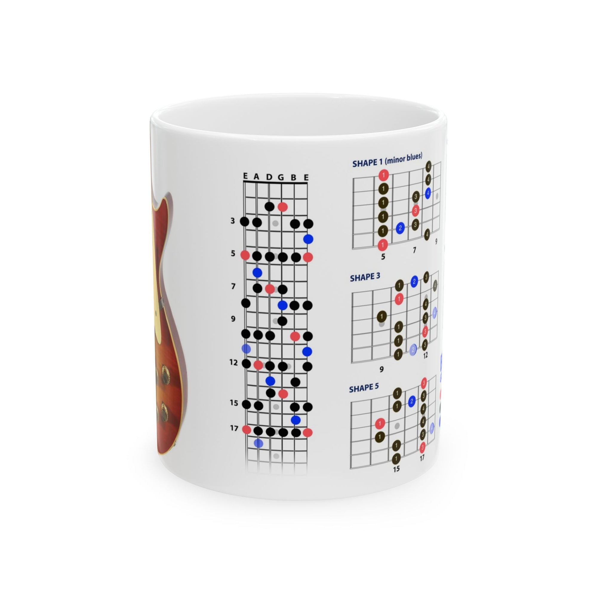 Guitar Mug with Blues Scale