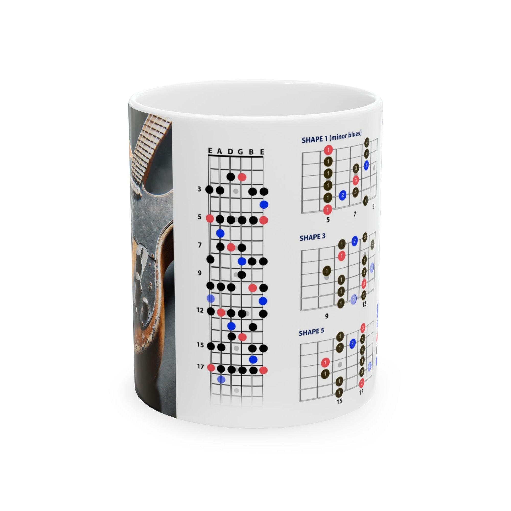 Guitar Mug with Blues Scale