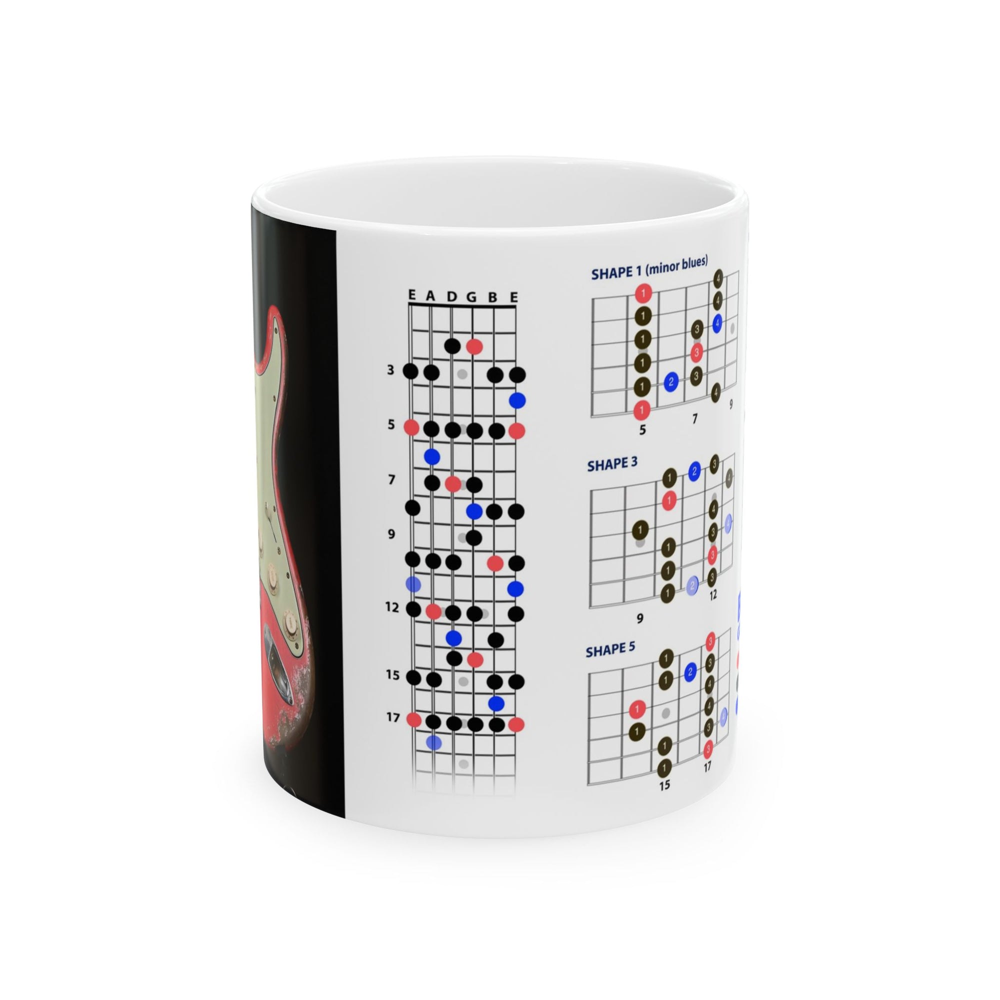 Guitar Mug with Blues Scale